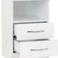 NEVADA 2-DRAWER BEDSIDE TABLE - WHITE