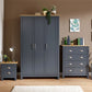 LANCASTER 4 PIECE BEDROOM SET - SLATE BLUE