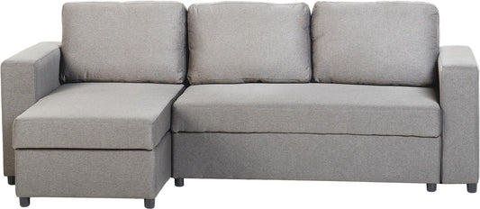 DORA FABRIC SOFA BED - LIGHT GREY