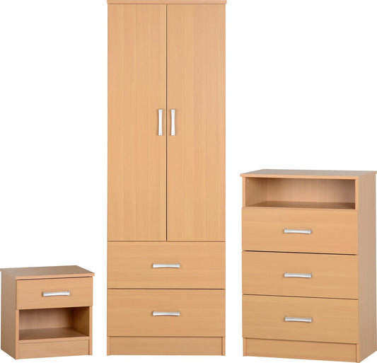 POLAR 3 PIECE BEDROOM SET - BEECH