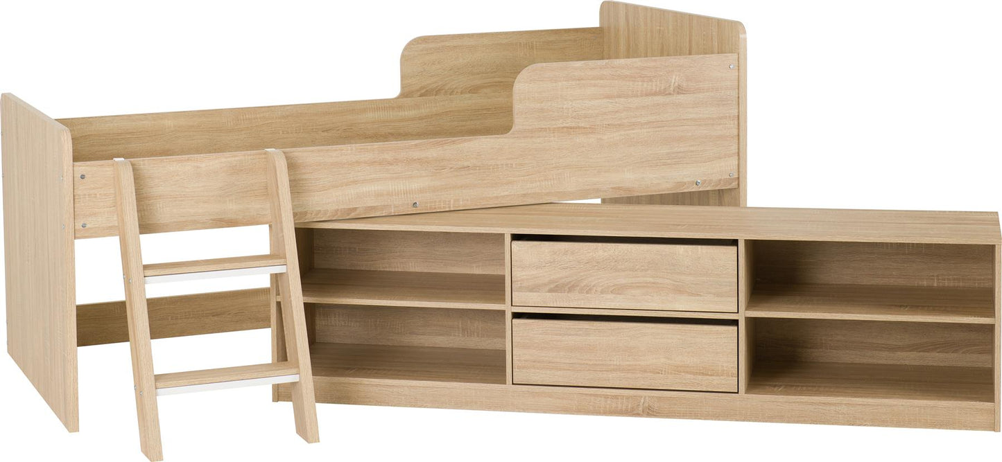 FELIX LOW SLEEPER BED - SONOMA OAK