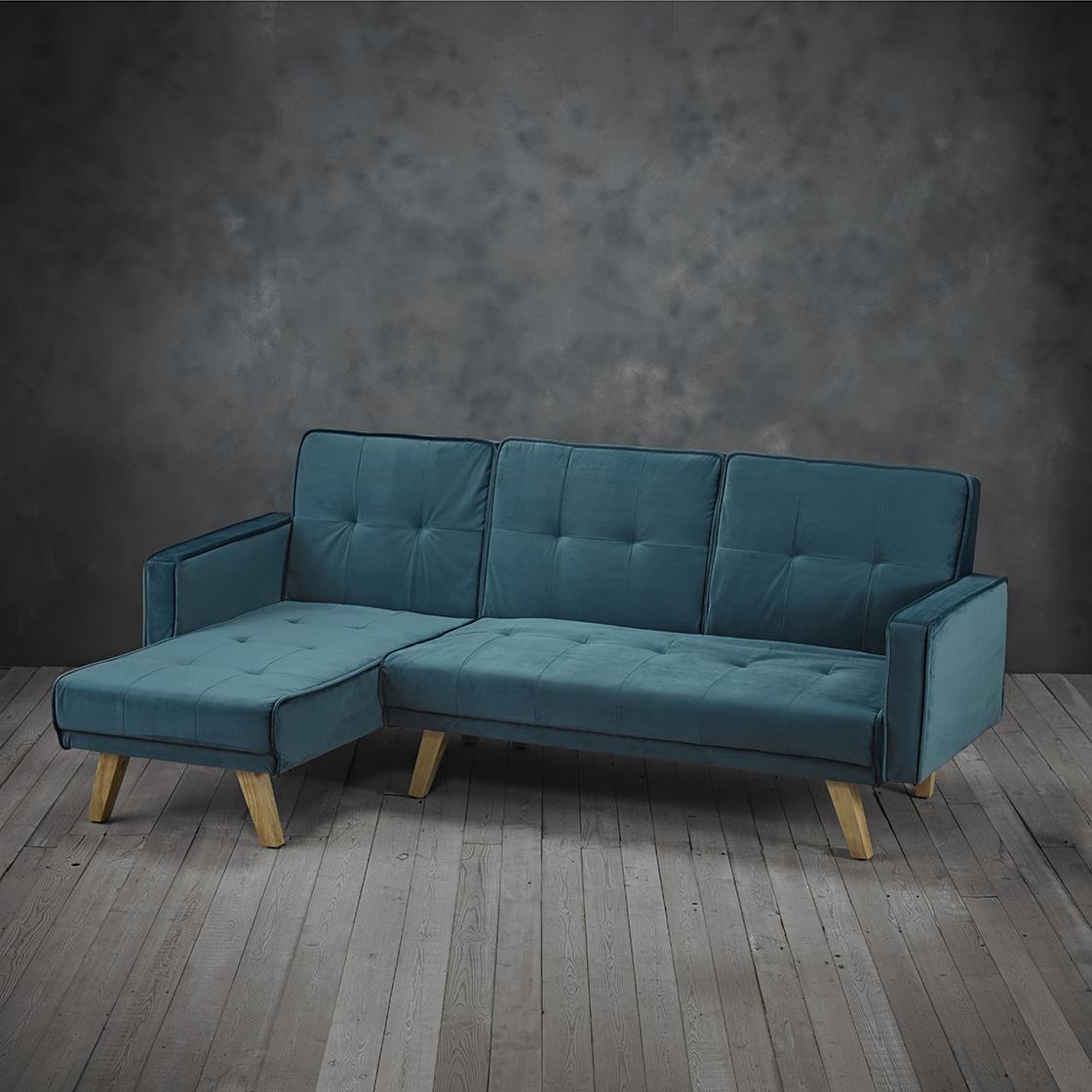 KITSON VELVET SOFA BED - TEAL