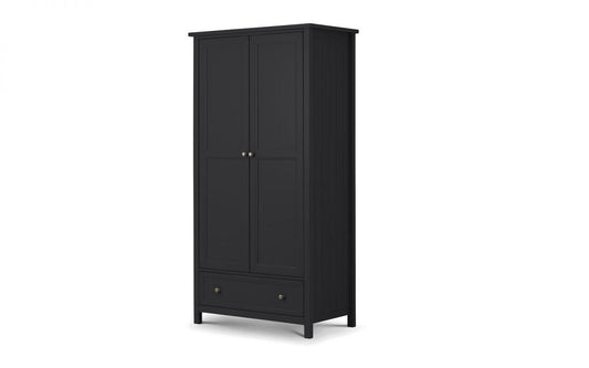 MAINE 2 DOOR COMBINATION WARDROBE - ANTHRACITE