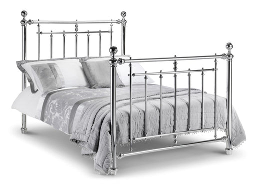 EMPRESS METAL BED - 4FT6" DOUBLE - CHROME