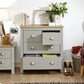 LANCASTER 2+2 DRAWER CHEST - GREY