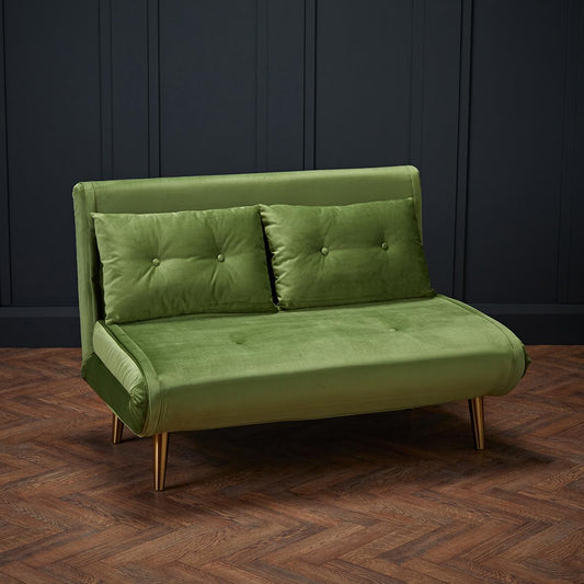 MADISON VELVET SOFA BED - GREEN