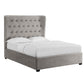 BELGRAVIA FABRIC END LIFT OTTOMAN BED - 6FT SUPER KING SIZE - GREY