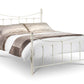 REBECCA METAL BED - 5FT KING SIZE - STONE WHITE