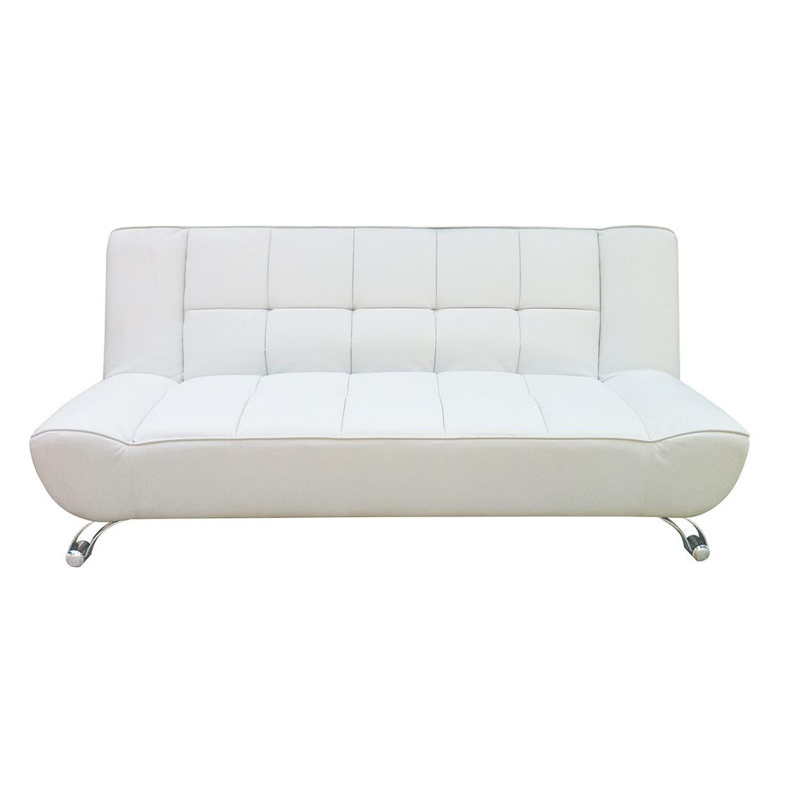 VOGUE FAUX LEATHER SOFA BED - WHITE