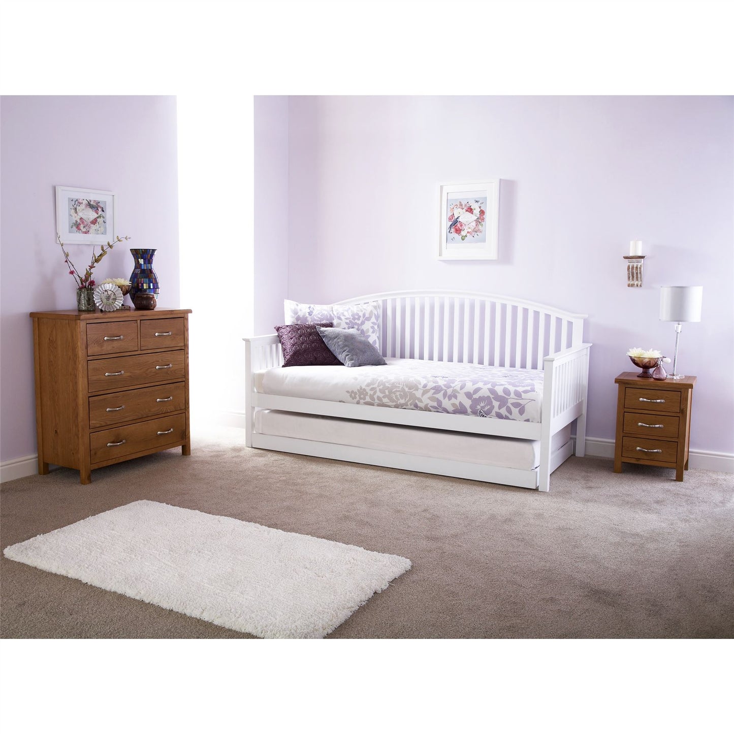 MADRID DAYBED & TRUNDLE BED - WHITE