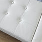 VERONA LEATHER OTTOMAN STORAGE BENCH - WHITE