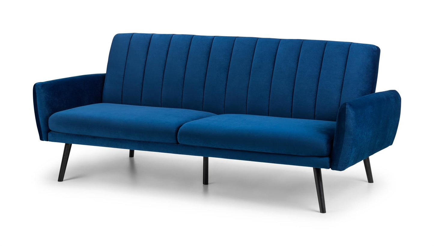 AFINA VELVET SOFA BED - BLUE