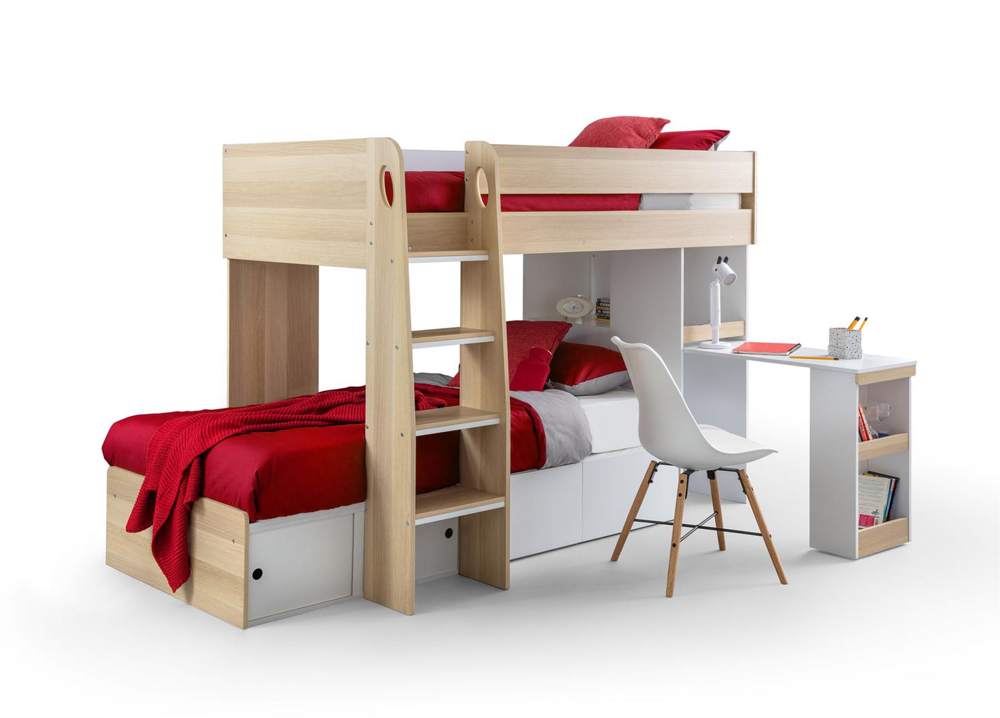 ECLIPSE BUNK BED - OAK/WHITE