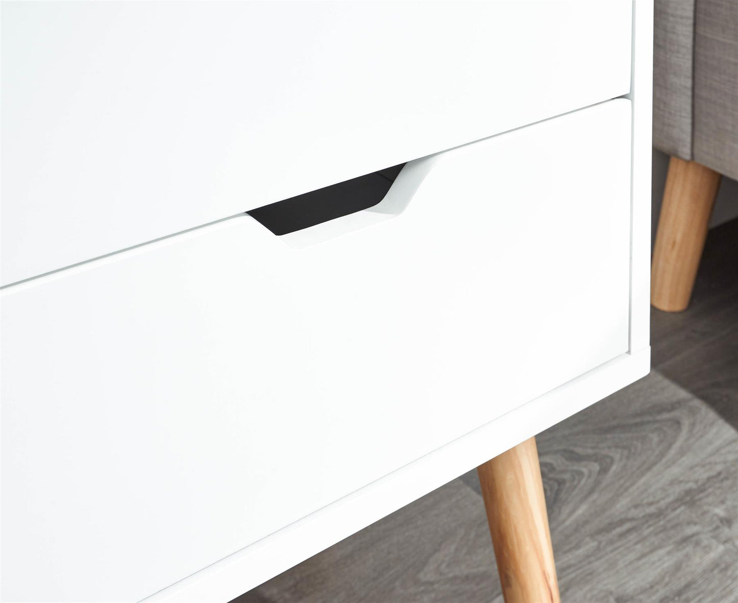 NYBORG 2-DRAWER BEDSIDE TABLE - WHITE