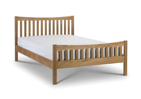 BERGAMO WOODEN BED - 5FT KING SIZE - NATURAL OAK