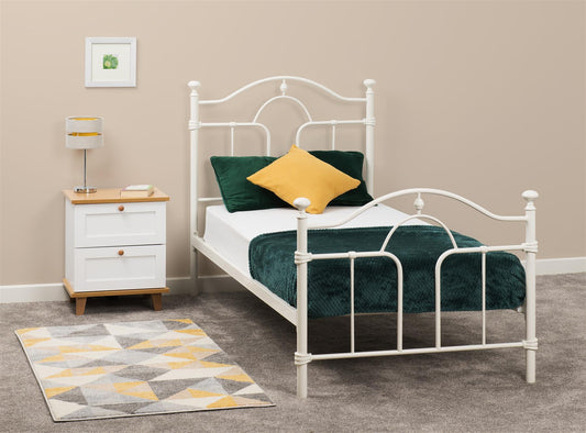 KESWICK METAL BED - 3FT SINGLE - CREAM