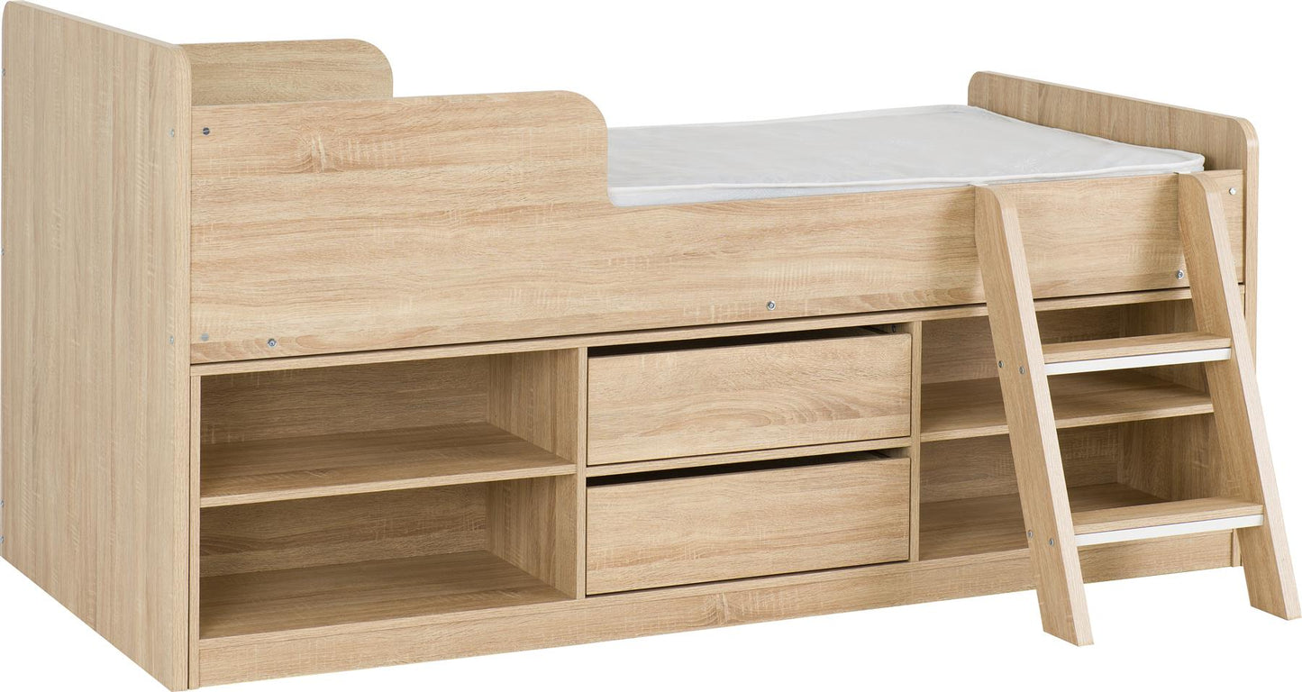 FELIX LOW SLEEPER BED - SONOMA OAK