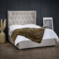 BELGRAVIA FABRIC END LIFT OTTOMAN BED - 6FT SUPER KING SIZE - CAPPUCCINO