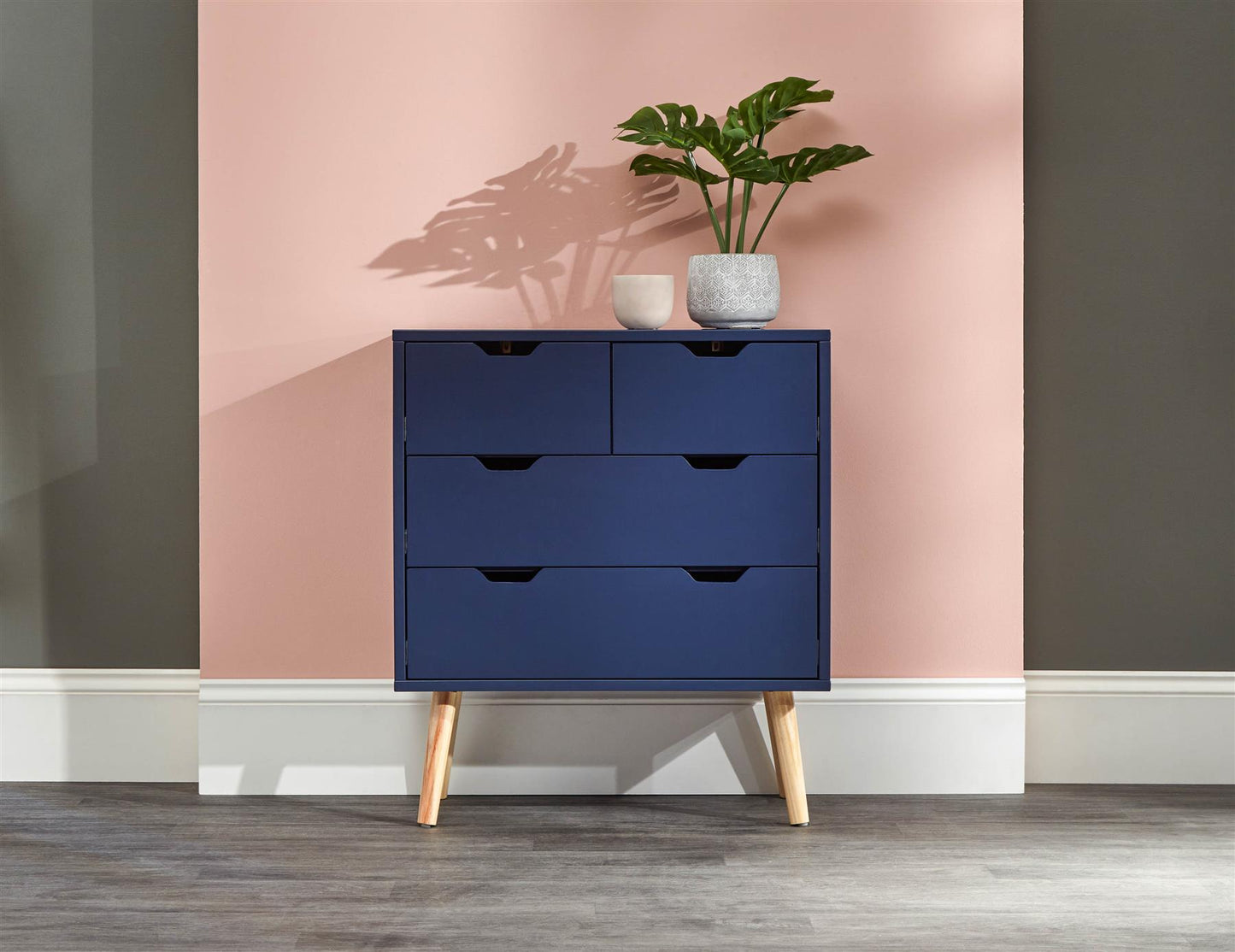 NYBORG 2+2 DRAWER CHEST - NIGHTSHADOW BLUE