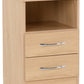 NEVADA 2-DRAWER BEDSIDE TABLE - SONOMA OAK