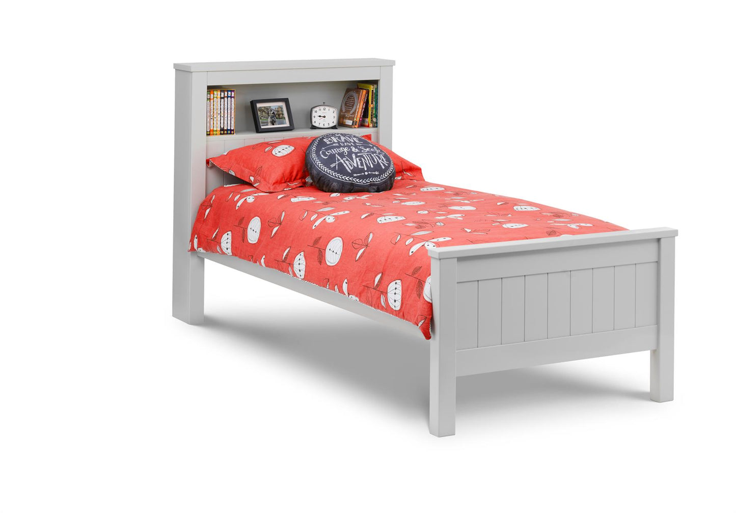 MAINE BOOKCASE BED - DOVE GREY