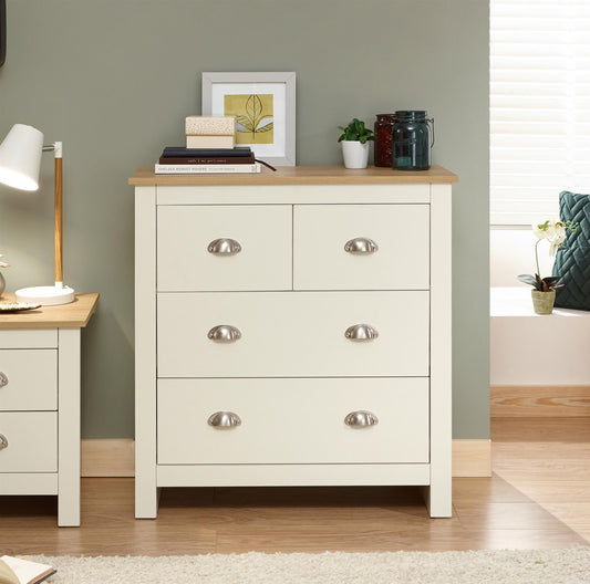 LANCASTER 2+2 DRAWER CHEST - CREAM