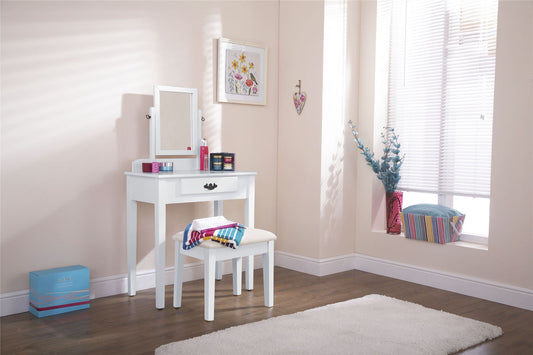 SHAKER STYLE DRESSING TABLE SET - WHITE