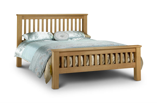 AMSTERDAM WOODEN BED - 5FT KING SIZE - LIGHT OAK