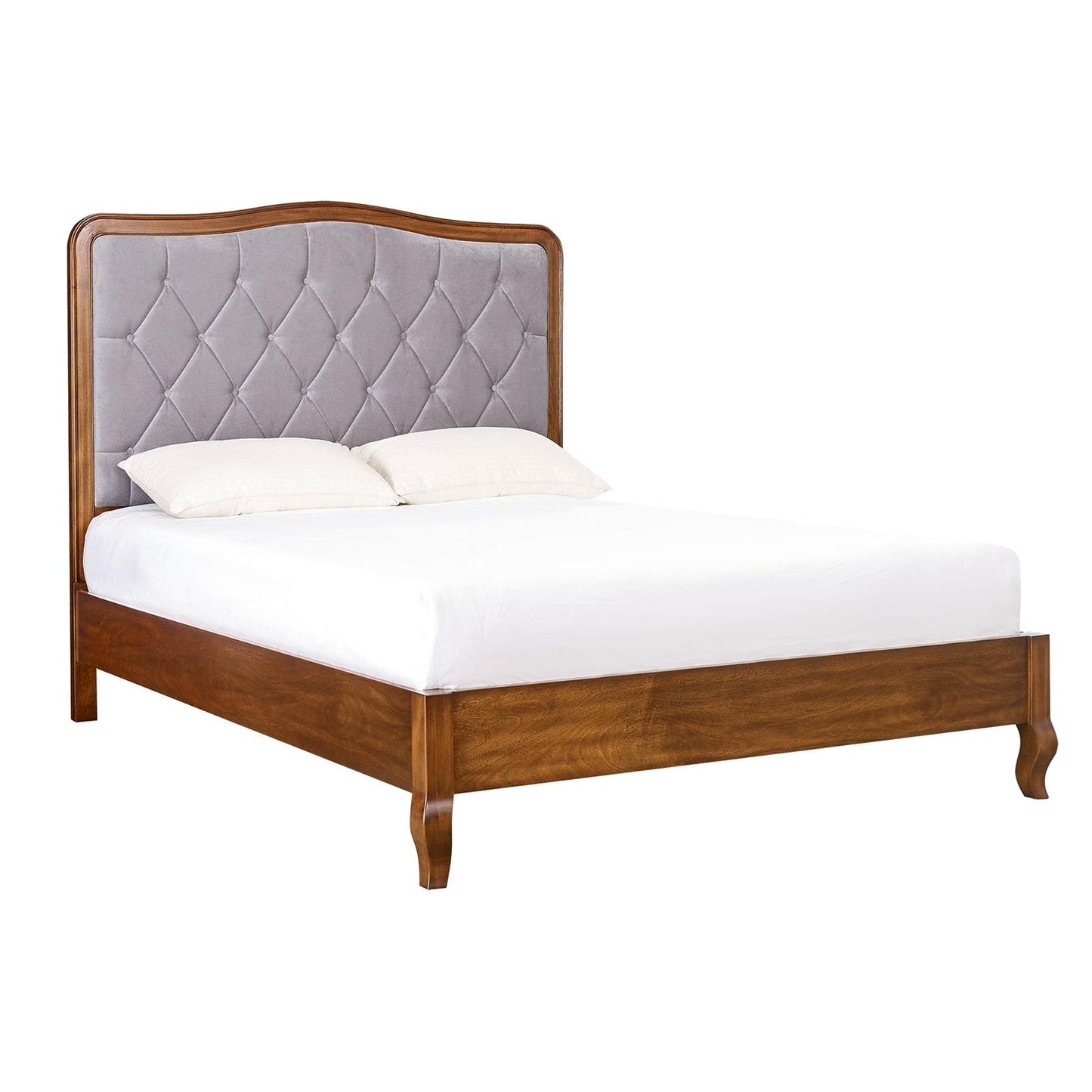 AUDREY FAUX SUEDE BED - 4FT6 DOUBLE - RED CHESTNUT