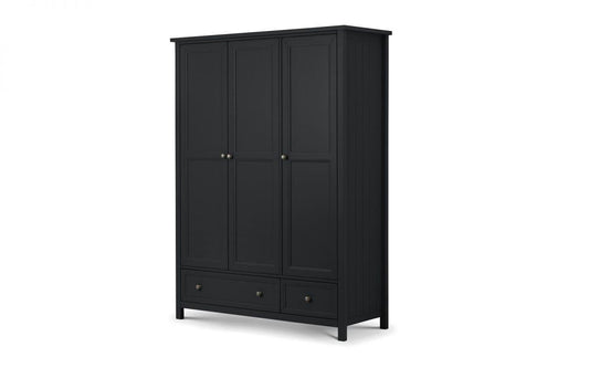 MAINE 3 DOOR COMBINATION WARDROBE - ANTHRACITE