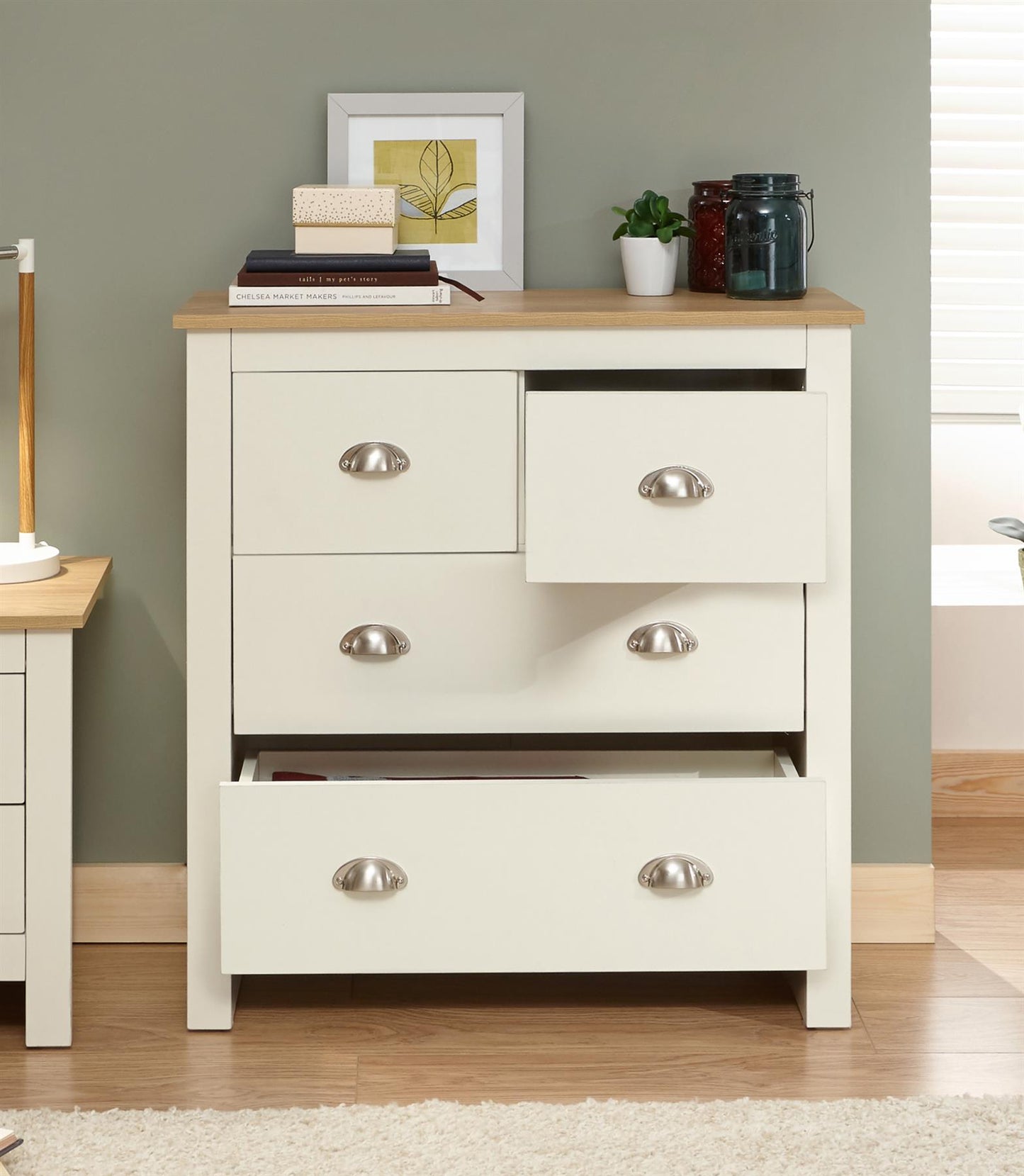 LANCASTER 2+2 DRAWER CHEST - CREAM