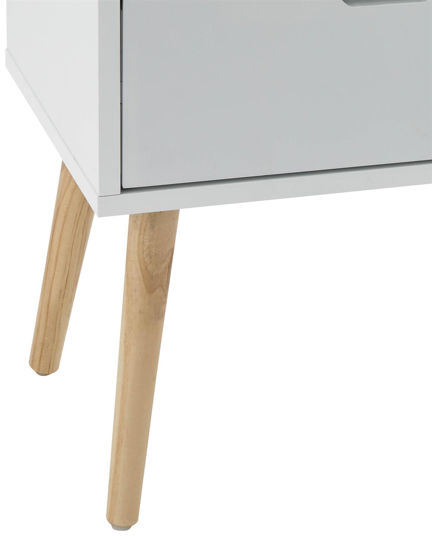 NYBORG 2-DRAWER BEDSIDE TABLE - WHITE