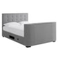 MAYFAIR FABRIC TV BED - 4FT6" DOUBLE - GREY