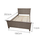 JOSLYN WOODEN BED - 3FT SINGLE - GUNMETAL GREY