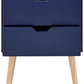 PAIR OF NYBORG 2-DRAWER BEDSIDE TABLES - NIGHTSHADOW BLUE