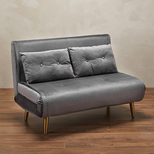 MADISON VELVET SOFA BED - GREY