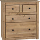 PANAMA 2+2 DRAWER CHEST - NATURAL WAX