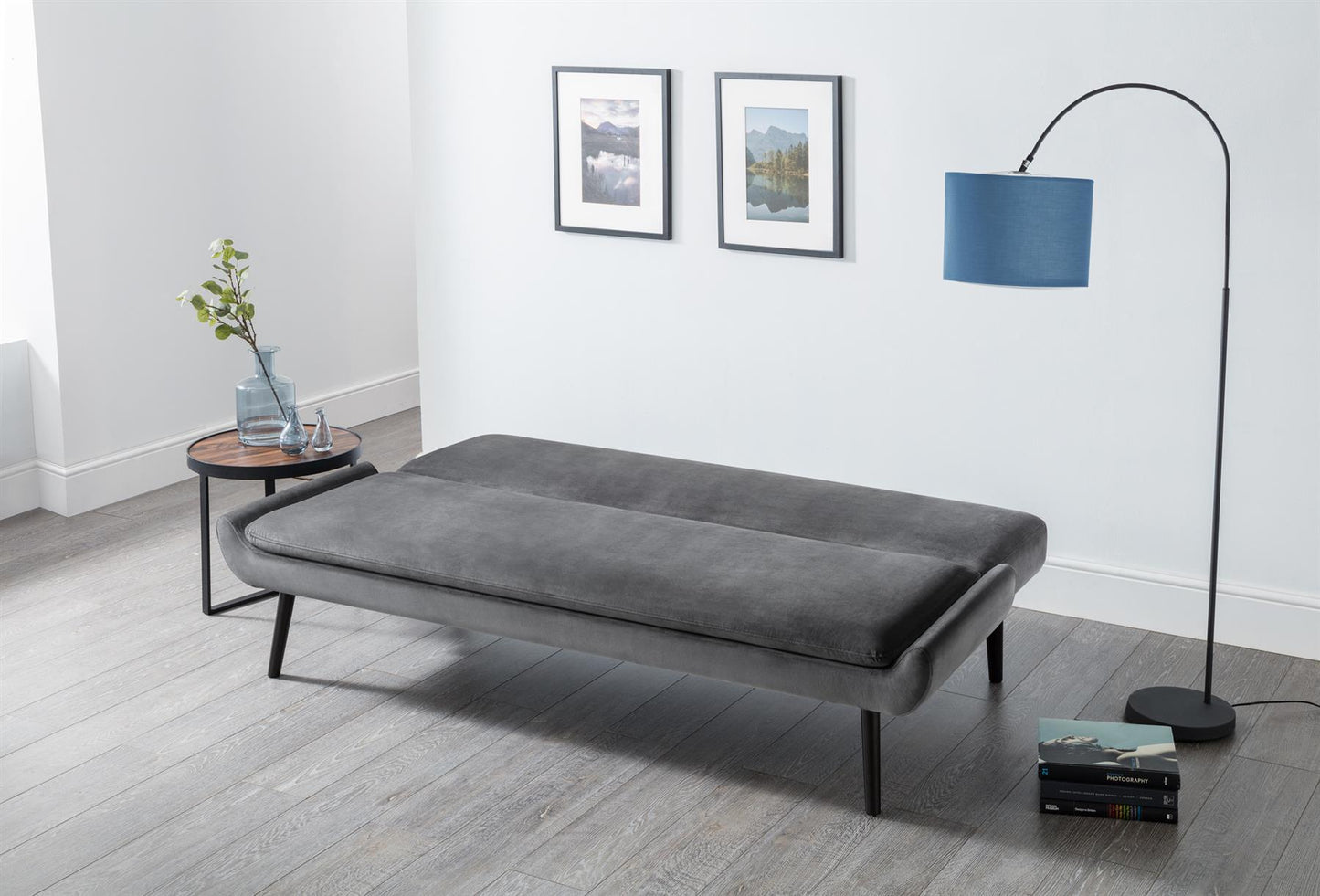 GAUDI VELVET SOFA BED - GREY