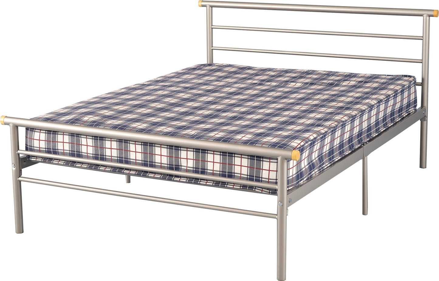 ORION METAL BED - 4FT SMALL DOUBLE - SILVER