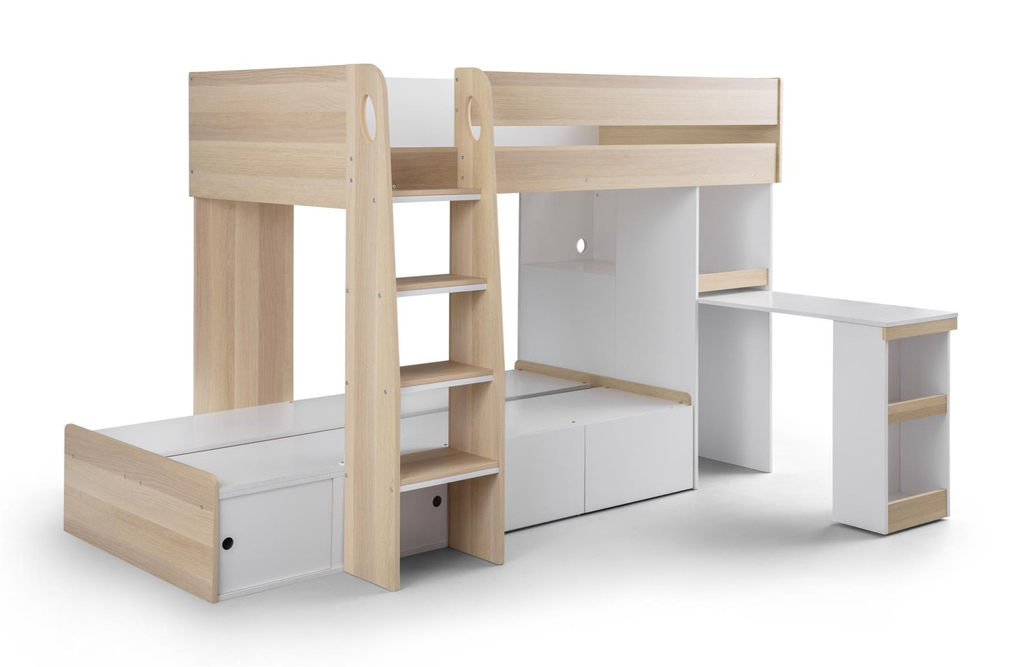 ECLIPSE BUNK BED - OAK/WHITE