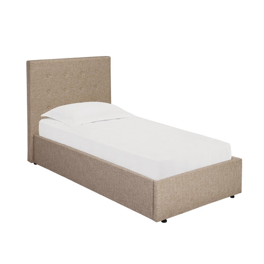 LUCCA FABRIC BED - 3FT SINGLE - BEIGE