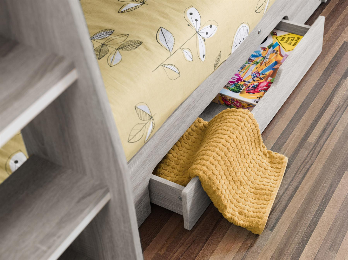 ORION BUNK BED - GREY OAK