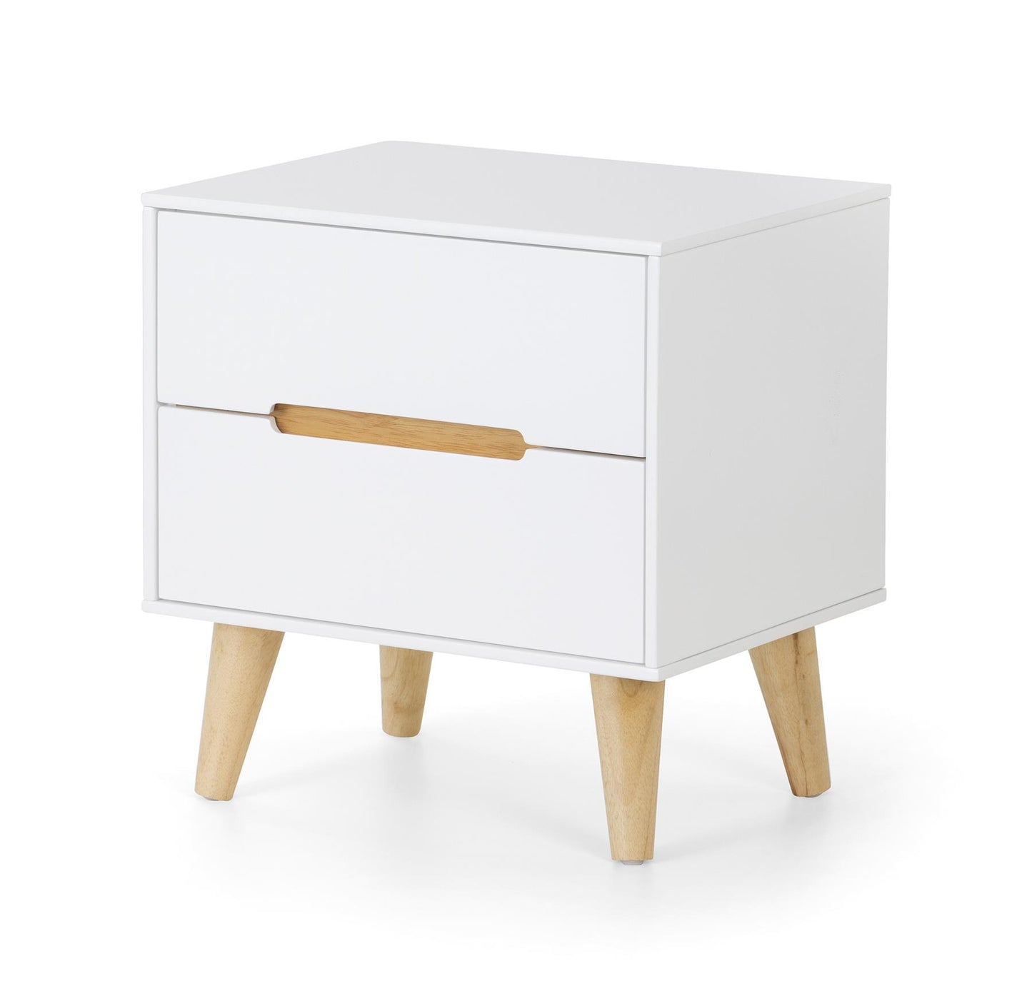 ALICIA 2-DRAWER BEDSIDE TABLE - WHITE