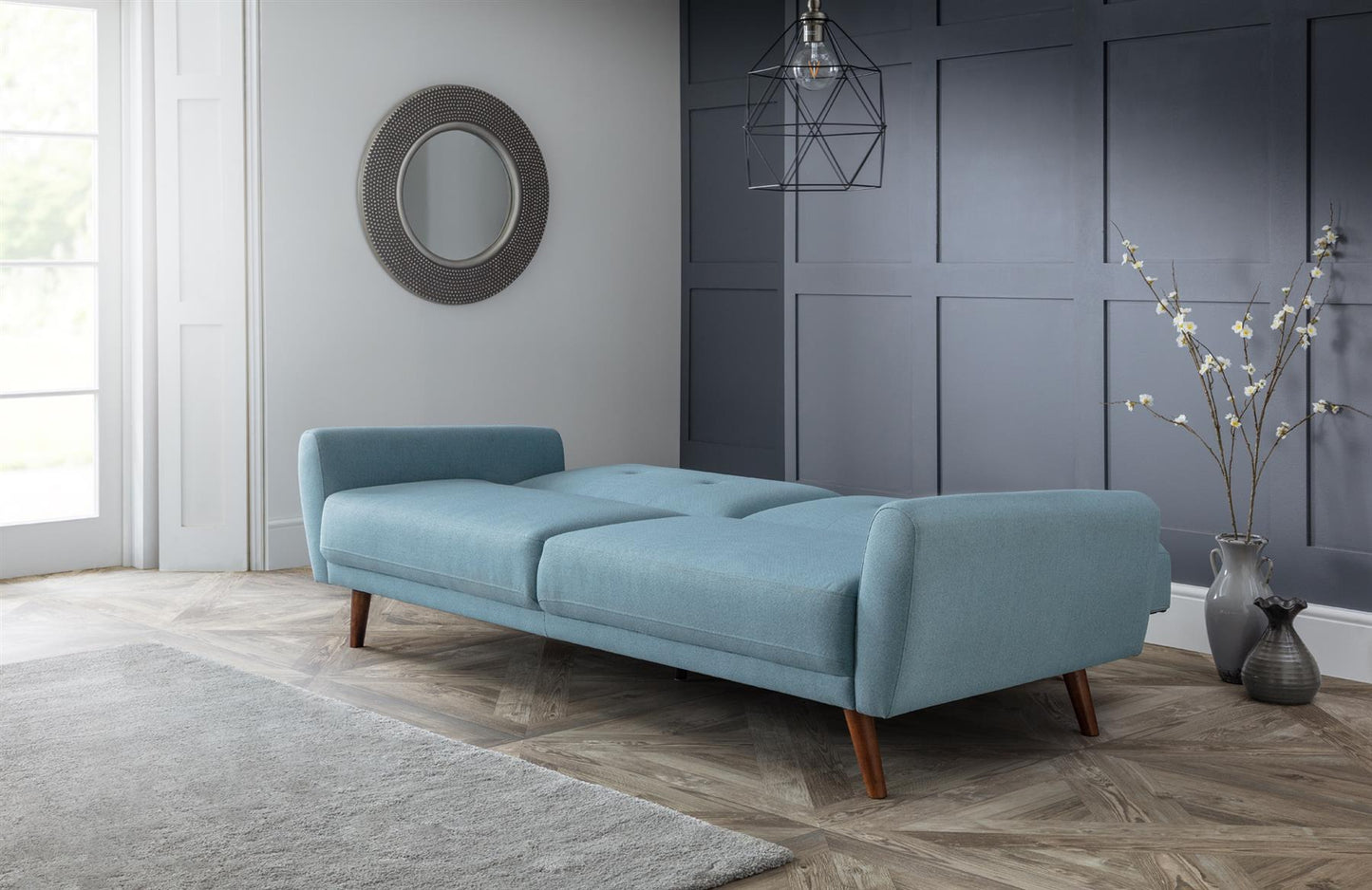 MONZA FABRIC SOFA BED - BLUE