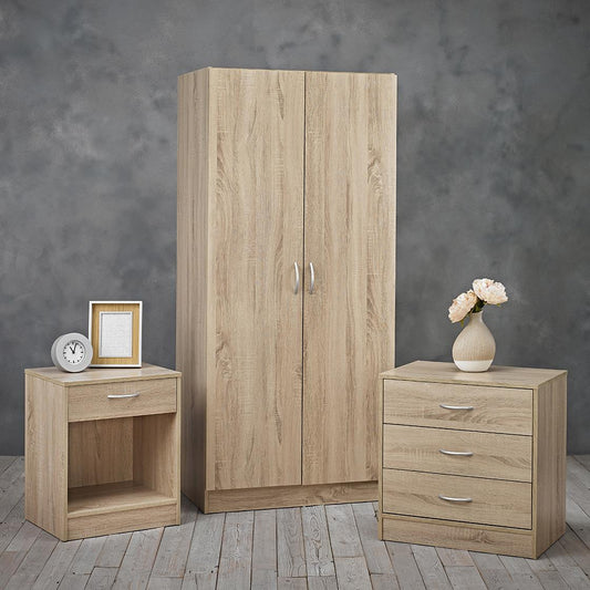 DELTA 3 PIECE BEDROOM SET - OAK