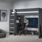 NEBULA GAMING HIGH SLEEPER BUNK BED - ANTHRACITE