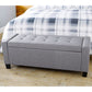 VERONA FABRIC OTTOMAN STORAGE BENCH - GREY