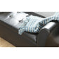 VERONA LEATHER STORAGE WINDOW SEAT - BLACK