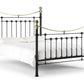 VICTORIA METAL BED - 5FT KING SIZE - SATIN BLACK & BRASS