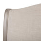 CAMILLE LINEN FABRIC BED - 6FT SUPER KING SIZE - OATMEAL/LIMED OAK